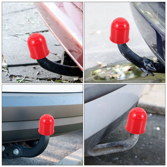 Yardwe 6Pcs Red Elastic Trailer Hitch Ball Protector Covers for Durable Tow Ball Shielding