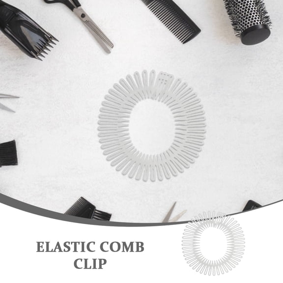 Yardwe 6Pcs Transparent Stretch Hair Comb Clips for Gentle Grip and All Day Hair Hold