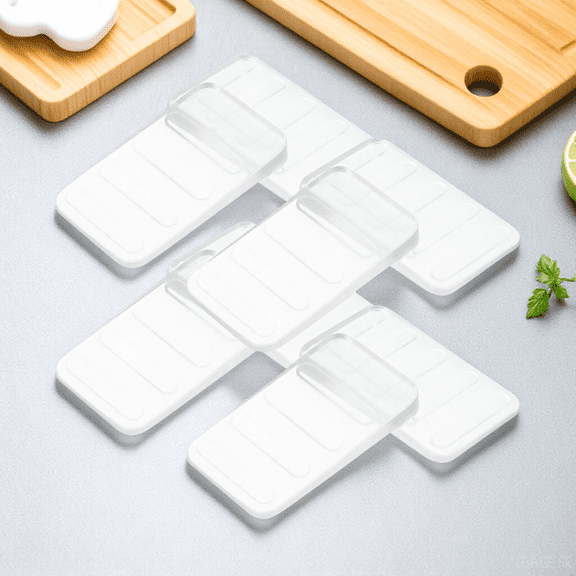 Yardwe 8Pcs Clear Plastic Wedges for Furniture and Toilet Leveling with Durable Stabilizing Ribs