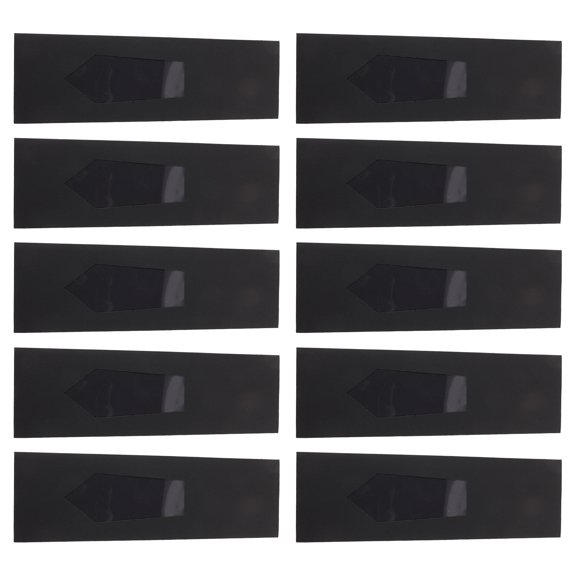 Yardwe 8Pcs Compact Black Travel Tie Case with Window for Necktie Protection and Display