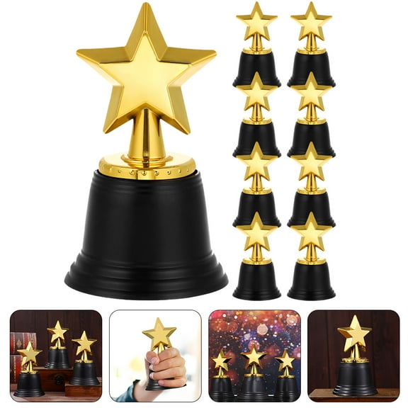 Yardwe 9Pcs Durable Plastic Trophy Model for Award Ceremonies and Decorations