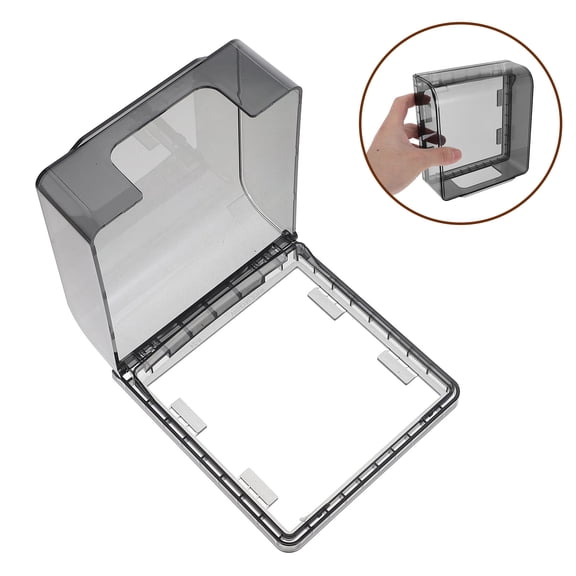 Yardwe Adhesive Waterproof Electrical Socket Protector Box Black for Floor Outlet Safety