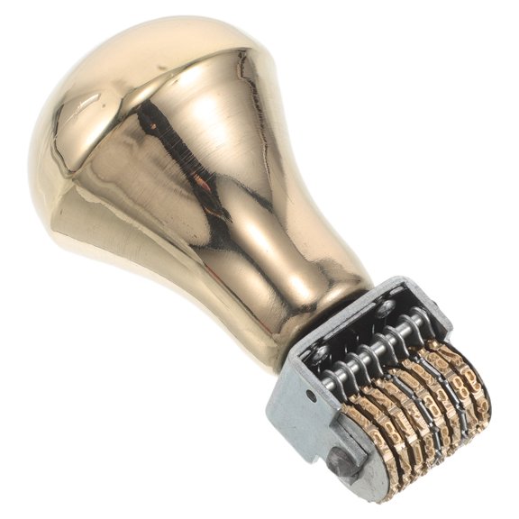 Yardwe Adjustable Perpetual Date Stamper Metal Date Stamp with Clear Precise Impressions in Plated Gold