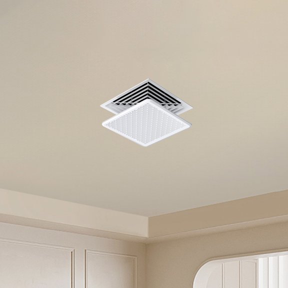 Yardwe Air Conditioner Draft Guard in White PVC for Home Ceiling Vent with Uniform Airflow Distribution