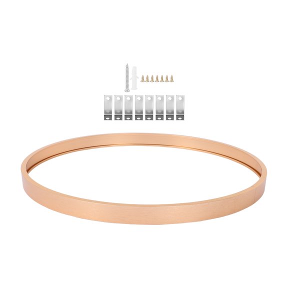 Yardwe Aluminum Alloy Round Frame in Plated Gold Color for Crafts with Open Circle Design and Wall Hooks