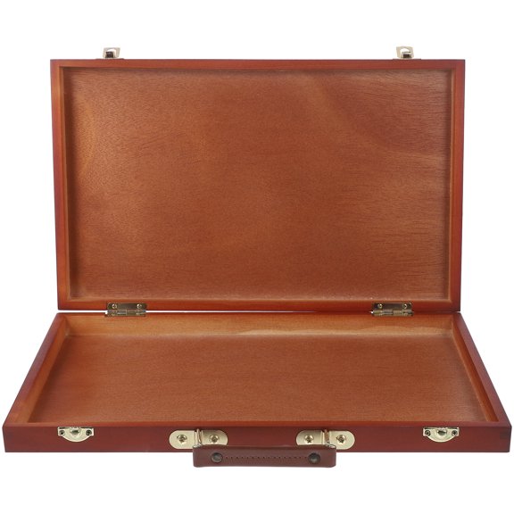 Yardwe Multi-Functional Wooden Art Tool Case with Assorted Color Pigment Storage Box for Painting and Artist Supplies