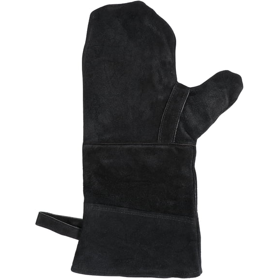 Vosarea Premium Welding Gloves Black Cowhide with Heat Resistance for Grill and Oven