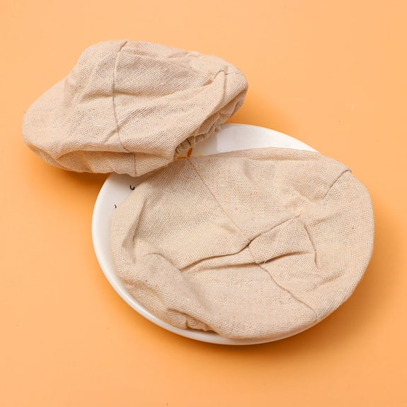 Yardwe 8Pcs Bread Proofing Basket Cover Khaki Cloth For Home Bakers