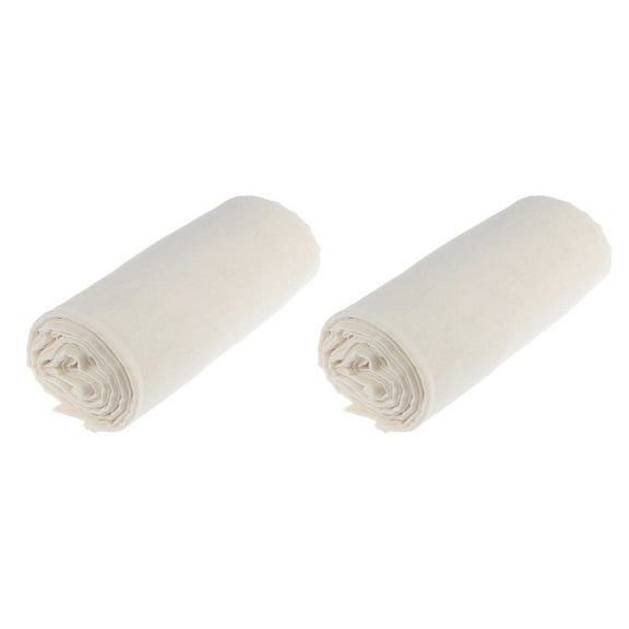 Yardwe 2-Pack Unbleached Beige Filter Cloth for Cheese Making and Cooking Straining Tool
