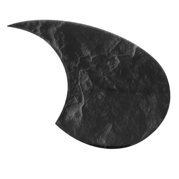 Yardwe Black Comma Shape Guitar Pickguard Sticker Self Adhesive for Acoustic Folk Guitar Protection