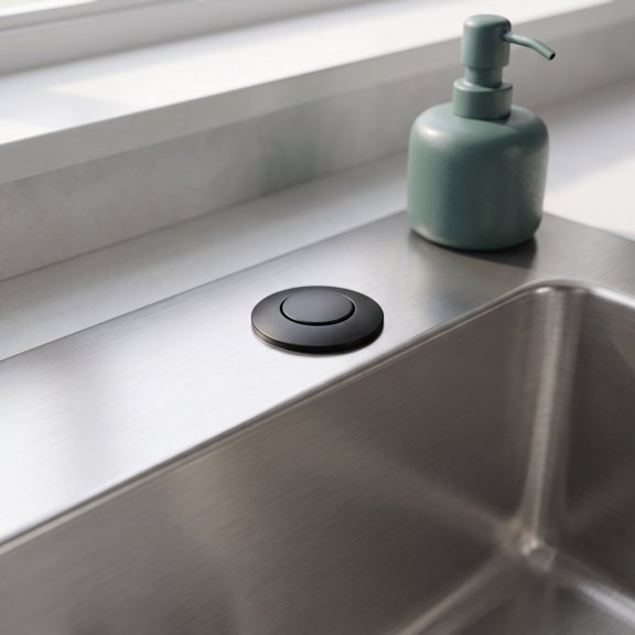Yardwe Black Garbage Disposal Air Switch Button Kit for Kitchen Counter Compatible with Most Models