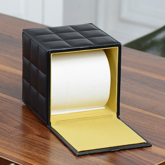 Yardwe Black Tissue Box for Paper Organizing Suitable for Office Home and Hotel Use