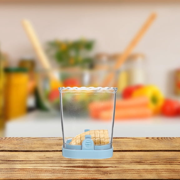 Yardwe Blue Kitchen Cup Slicer Stainless Steel Fruit Cutter Tool for Home Use with Multifunction Design