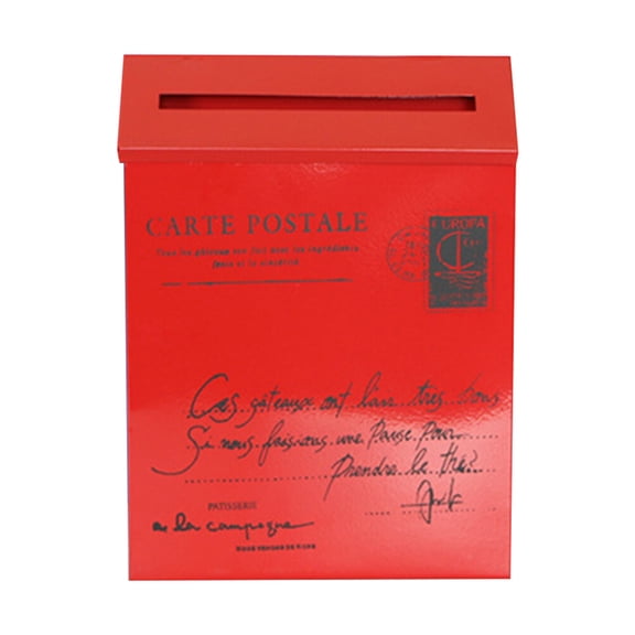 Post Box Mailbox Home Wall Decoration Ornament Creative Photo Prop(Red)