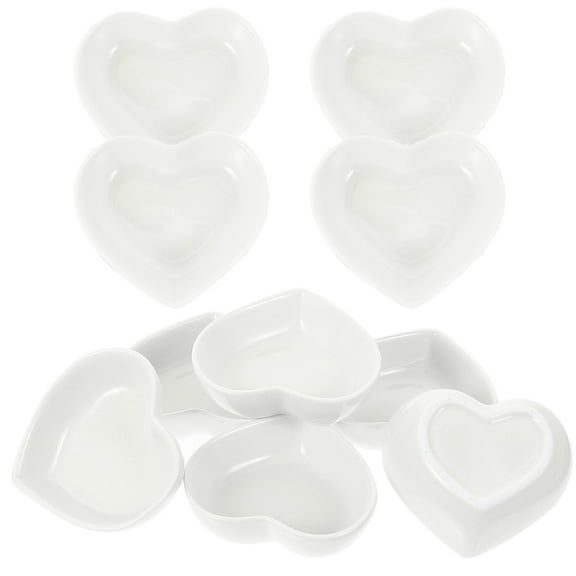Yardwe Mini Condiments Bowl Mini Dipping Bowls Ceramic White 10Pcs