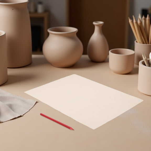 Yardwe Flexible Beige Transfer Paper for Precise Clay and Pottery Art Projects