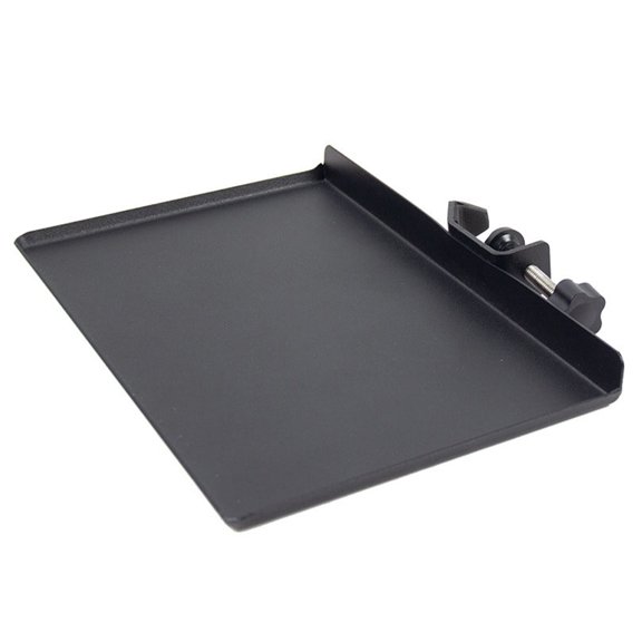 Yardwe Clamp on Microphone Stand Tray Sound Card Storage Rack for Studio and Live Broadcast
