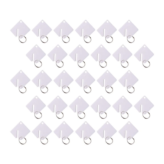 Yardwe Number Key Id Tags Key ID Label Silver 60Pcs