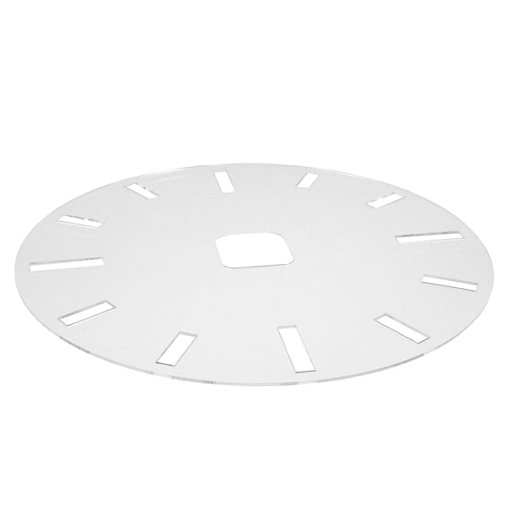 Yardwe Clear Acrylic Clock Face Template with Predefined Numerals for Woodworking Crafts