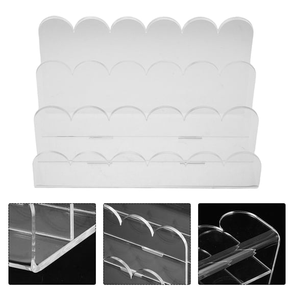 Yardwe Clear Acrylic Vinyl Record Holder Rack for Vertical Album Display and Storage