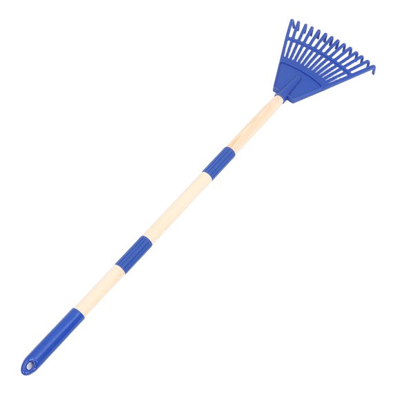 Yardwe Collapsible Plastic Yard Rake with Durable Flexible Teeth for Garden Maintenance Blue