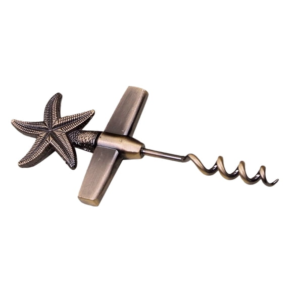 Yardwe Compact Dark Brown Bar Bottle Opener with Spiral Corkscrew for Wine and Beer Bottles