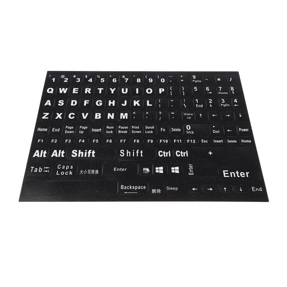 Yardwe Computer Keyboard Stickers Black for Home Use Easy to Apply on Laptop and Desktop