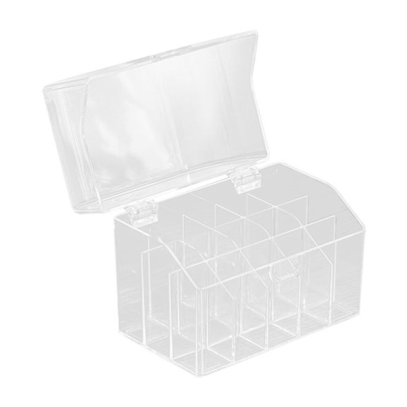 Yardwe Lipstick Storage Box Transparent 1Pc 5.8x3.9in Organizer for Lipstick