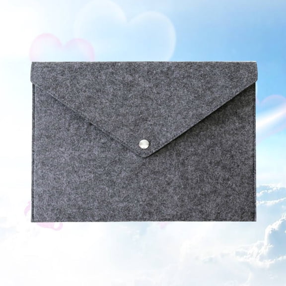 Yardwe Dark Grey Felt File Folder Envelope Handbag Made of Eco Friendly Wool Felt for Letter Size Documents