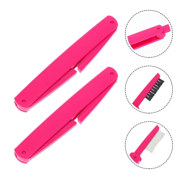 Yardwe 2-Pack Foldable Eyebrow Brush and Eyelash Comb Double-Ended Makeup Grooming Tool for Precise Cosmetic Application