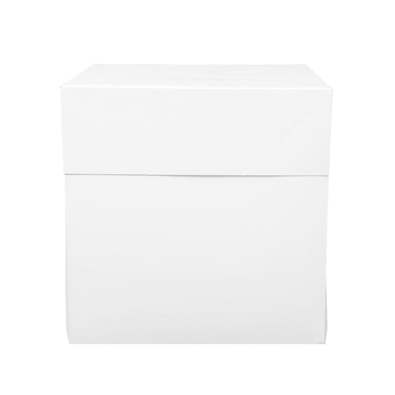 Yardwe Elegant White Wedding Cake Box with Cake Board for Special Celebration Cakes