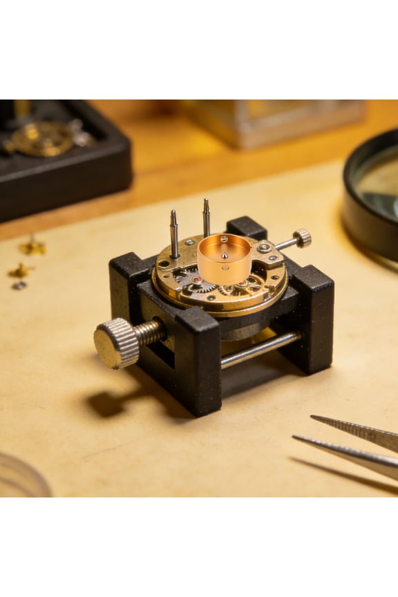 Ergonomic Watch Support Stand and Movement Holder for Professional Watchmaking