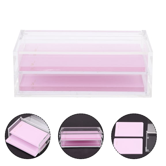 Yardwe False Eyelash Case Acrylic Keeps Lashes Clean Makeup Enthusiasts 1Set