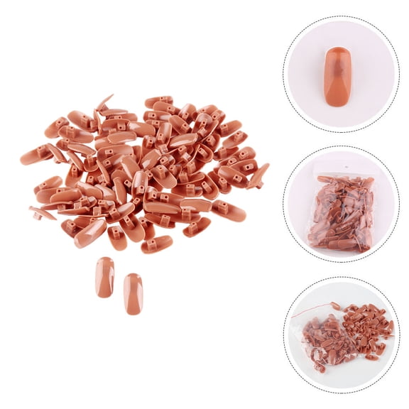 Yardwe Manicure Practice Fingers Salon Manicure Abs Coffee 200Pcs