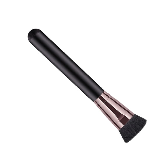 Yardwe Flat Top Brushes Foundation Brush Black Wood 1Pcs
