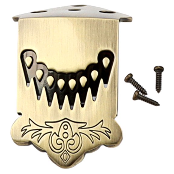 Yardwe Golden 8 String Mandolin Tailpiece Metal Part Enhancing Volume and String Changes