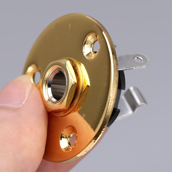 Yardwe Guitar Output Jack Socket with Mounting Screws Compatible for Electric and Acoustic Guitars
