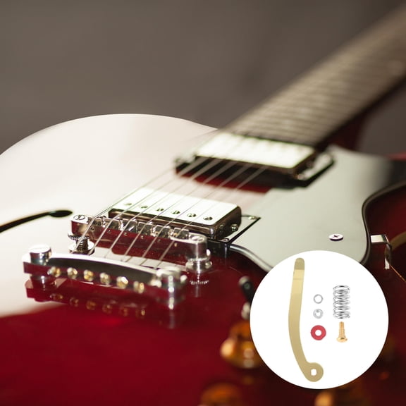 Yardwe Golden Tremolo Bridge Tailpiece Replacement for Electric Guitar Compatible with Bigsby Models
