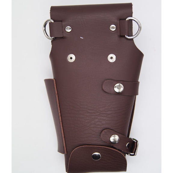 Yardwe Brown Tool Organizer Waist Bag with Scissor Holder Multifunctional Hairstylist Tools Pouch