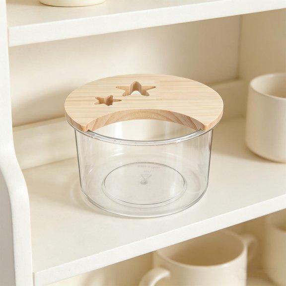 Yardwe Hamster Sand Tray with Enclosed Structure and Observation Window for Home Use Khaki