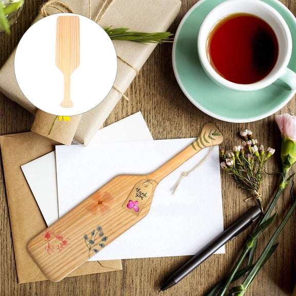 Yardwe Hand Paddle Wood Paddle 1Pcs Craft Canvas Home Decoration