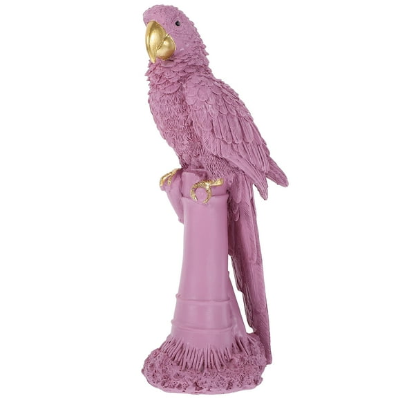 Yardwe Handcrafted Violet Resin Parrot Model with Detailed Workmanship for Living Room Decor