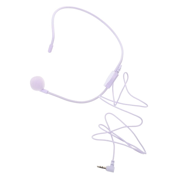 Yardwe Head-Mounted Lavender Microphone for Instrument Audio Pickup with Wired Connection