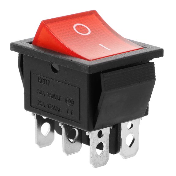 Yardwe Heavy Duty Marine Toggle Switch 6 Pin Rocker with LED Light for Boat and Industrial Control