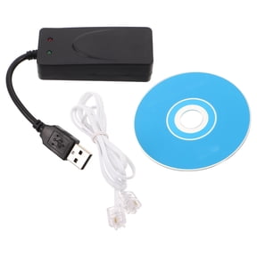 Yardwe High-Speed Black USB Fax Dial-Up Modem with Dual Port Connectivity Reliable Networking Accessory for Home Use