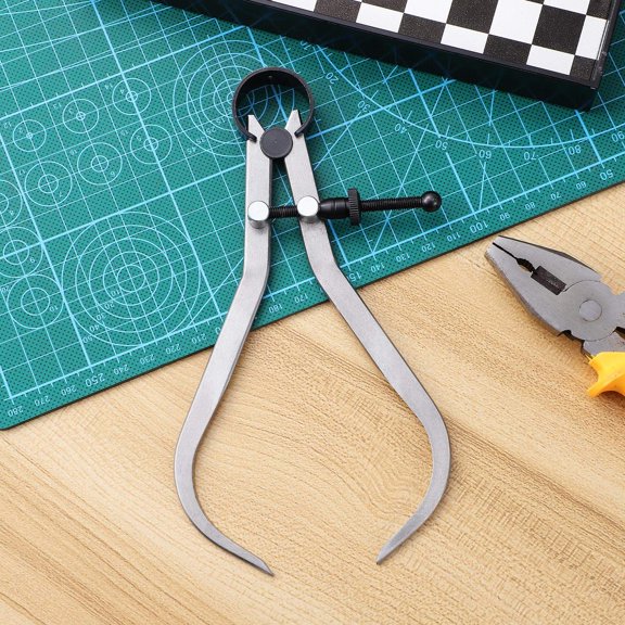Yardwe Inside Caliper Measuring Tool Plated Silver Portable Wood Turning Tool for Accurate Measurement