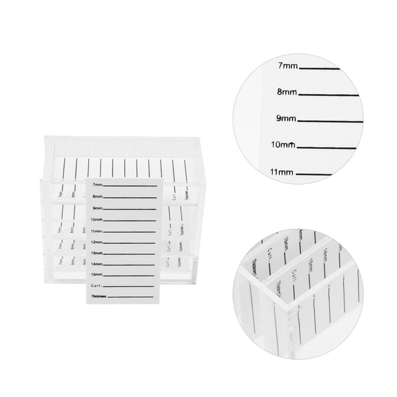 Yardwe Transparent Eyelash Container with Sliding Partition for Lash Organization