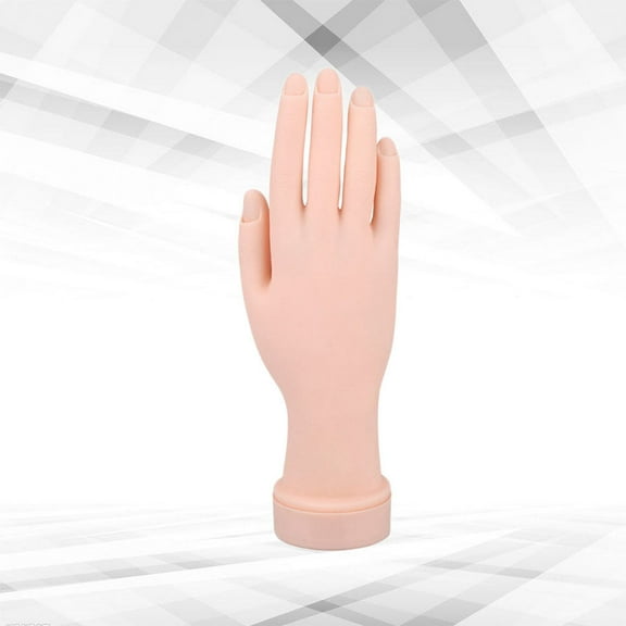 Yardwe Movable Manicure Hand Fake Hand Model Beige PVC 1Pack