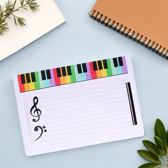 Yardwe Music Staff White Boards Plastic Assorted Color Whiteboard Design 1Pcs