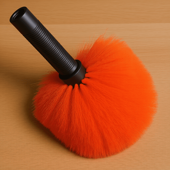 Yardwe Orange Spider Web Remover Brush Head with Extension for Outdoor and Indoor Use